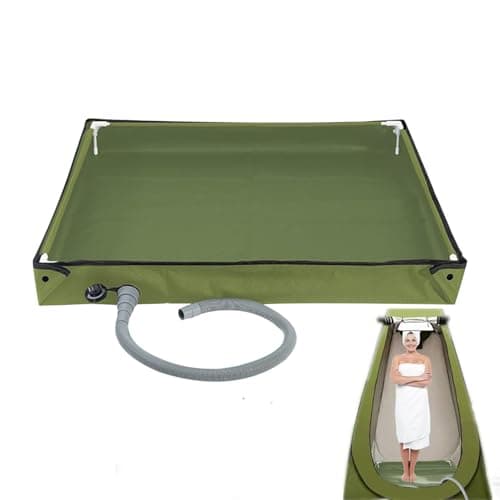 Tktouci Camping Shower Floor Foldable Portable Basin — view 6