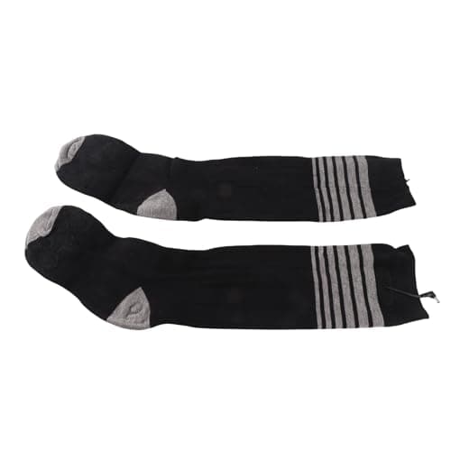 Qcwwy Electric Heated Socks Rechargeable Battery Heated Foot Warmers with 2 Battery Packs and Cotton Knit for Men Women Winter Outdoor Camping Skiing — view 3