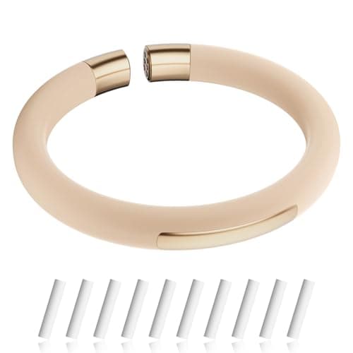 Tuocal Mosquito Repellent Bracelet, Refillable Insect Repellent Bracelet with 10 Essential Oil Refills, DEET-Free Mosquito Repellent Band for Kids and Adults