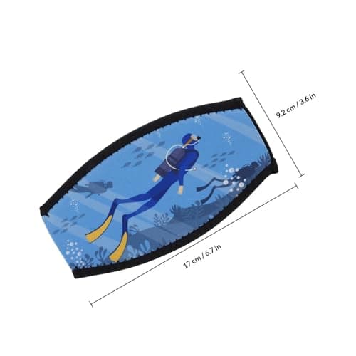 NUOBESTY Adjustable Neoprene Dive Mask Strap Cover for Long Hair Protection Swim and Scuba Mask Strap Sleeve Travel-friendly Snorkeling and Deep Diving Accessory — view 2