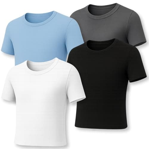 Deck and Beach Mens 4 Pack Thermal Tops Long Sleeve or Short Sleeve 0.40 TOG Warm Soft Touch Base Layer Undershirts for Winter (Assorted ShortT, Small)