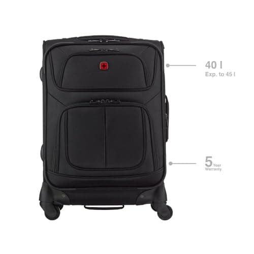 Wenger Sion Carry-On Soft-Shell Suitcase S, 40/45 l Expandable, Black — view 3