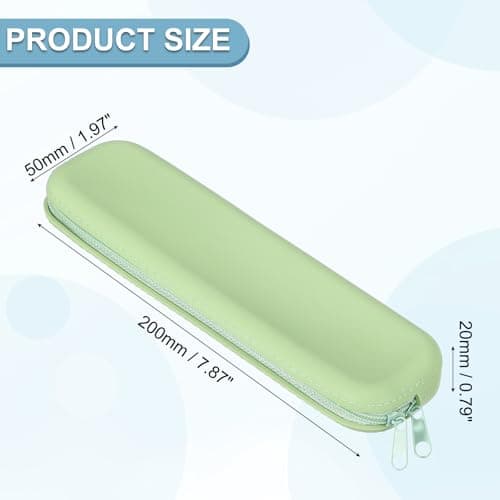 PATIKIL Silicone Pen Case, Rectangular Small Pencil Pen Pouch with Zipper Waterproof Aesthetic Soft Cosmetic Storage Bag Bible Study Supplies Case for Journaling Travel, Khaki Green — view 2