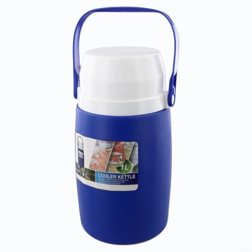 Insulated Sports Water Jug 1L Portable Cooler Bottle With Handle, For Camping Picnic Beach Outdoor Hydration Red Blue(Blue) — view 2