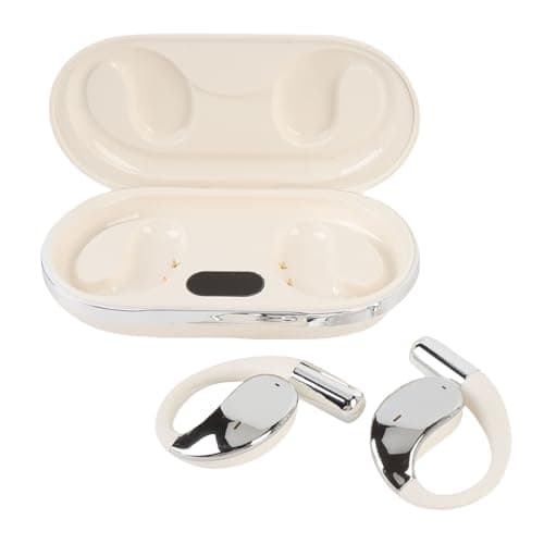 Hamwesh Translator Earbuds, AI Real Time Two Way Language Translation with Comfort Ear Hook Design 8 Hours Battery Life Bluetooth 5.4 Stable Connection, Language Translator Device for (Beige) — view 5
