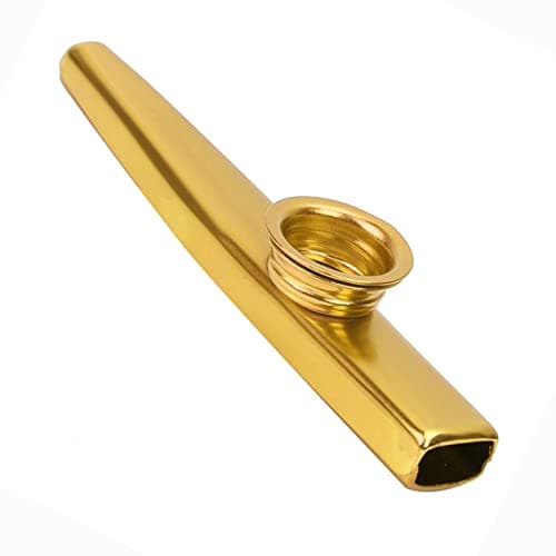 aqxreight Aluminum Alloy Kazoo Musical Instrument for Adults & Kids, Portable Humming Kazoo for Guitar Ukulele Jam Sessions, Travel Companion, No Music Needed (Gold) — view 5