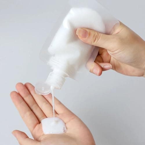 Reusable Travel Containers for Liquids 10pcs White Plastic Pouches 30-100ml Leakproof Toiletry Containers Baby Travel Nappy Bag Accessory(100ml) — view 5