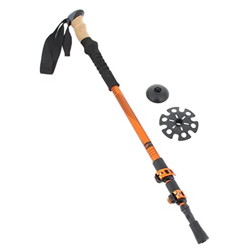 Elementerre - Speed-Lock Cork Hiking Pole - Walking Stick Sold Individually - Orange - One Size