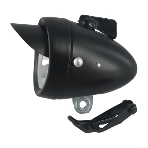 Classical Chrome Bicycle Front Light, Retro LED Headlamp with — view 5