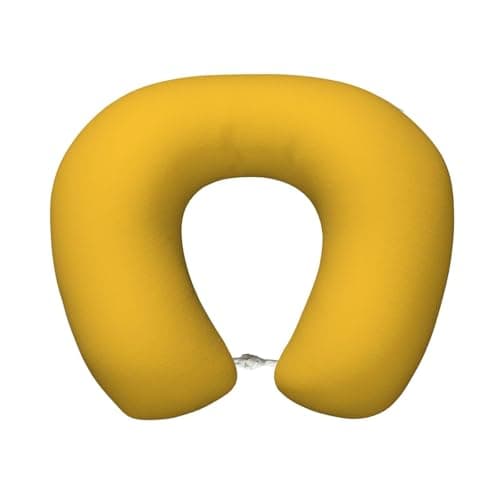 BOAXXL Solid color gold Soft Travel Pillow with comfortable neck Support for Airplane Trips Movies Naps and Office Work