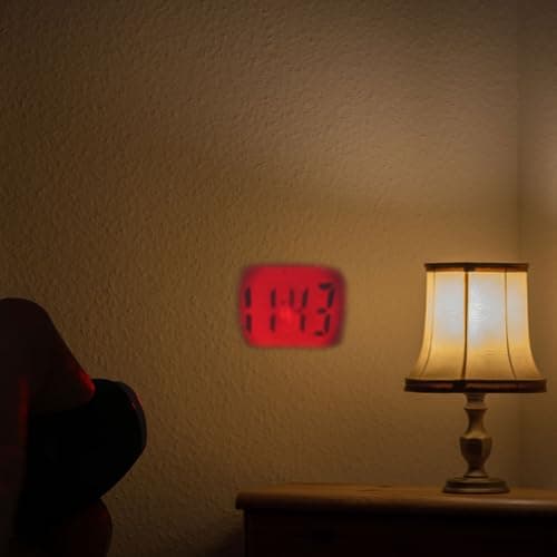 JHKNNK Mini Portable Projection Digital Clock with Date Black Plastic — view 6