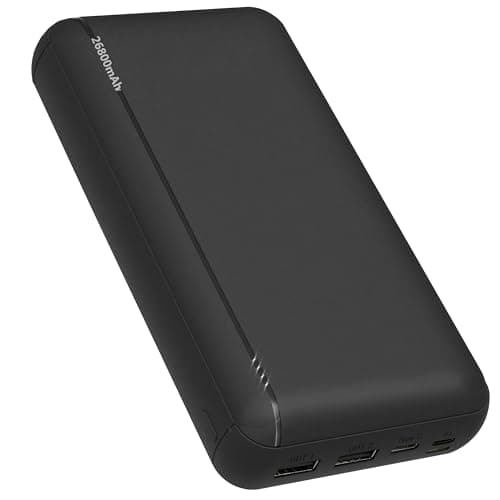 Power Bank 20000mAh, Fast Charging Portable Charger,22.5W Powerbank 2 Output 3 Input External Battery Pack Compatible with iPhone Samsung Galaxy Huawei iPad and More (Black(20K))
