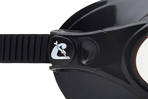 Cressi Cobra Anti Fog Premium Swim Goggles Mask - Black/Red — view 3