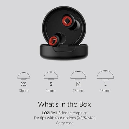 LOZIEMI Ear Plugs for Sleep, Stylish Certified Hearing Protection, Ear Plugs Noise Cancelling 28dB, Reusable 2025 New Soft Water Silicone, Focus, Travel or Concerts, Ear Tips in XS/S/M/L — view 5