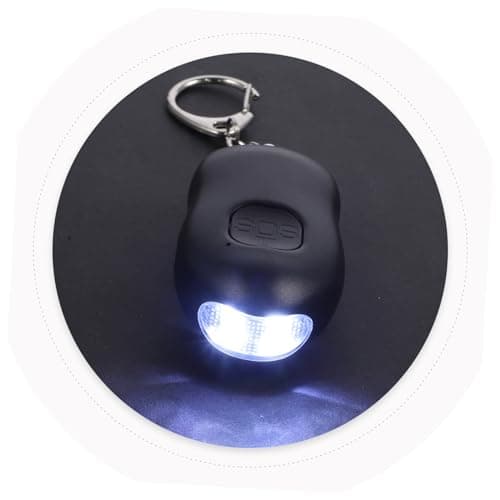 NUOBESTY Personal Emergency Alarm LED Flashlight for Women, Mini Safety Alarm with Smart Sos Siren, Portable Black Security Device for Outdoor and Travel Use — view 4