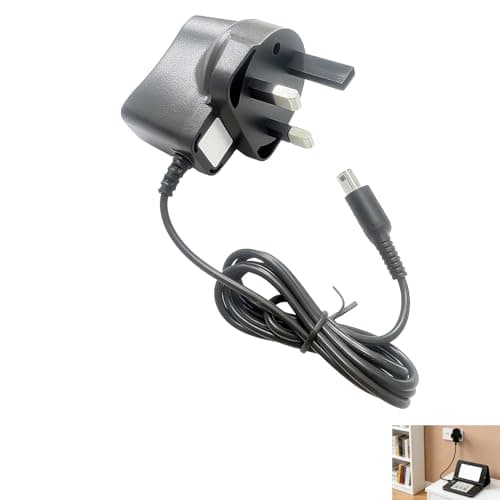 Charger Compatible With Nintendo 3DS XL New 3DS XL 2DS XL New 2DS XL DSi DSi XL Power Adapter, Power Adapter with UK Plug 1.2M Charging Cable Replacement for Handheld Console Gaming Charger