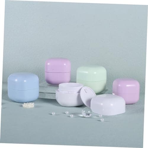 Healeved 4pcs 50g Refillable Plastic Cream Jars, Travel Size Cosmetic Containers for Lotion, Moisturiser and Skincare, Portable Reusable Pots for Travel and Dating — view 6
