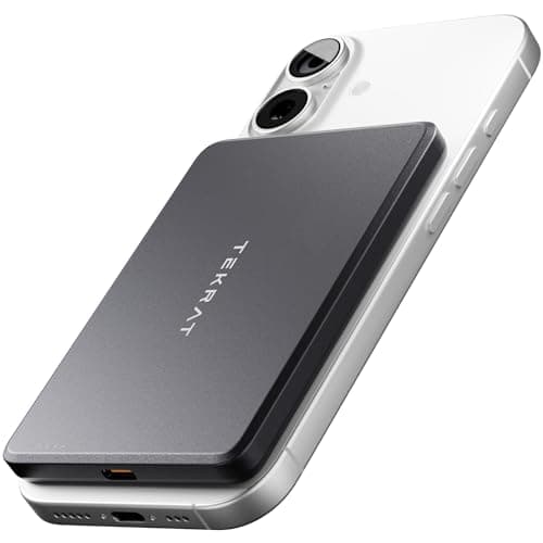 TEKRAT Slim Magnetic Power Bank for MagSafe, 5000mAh Aluminium, 20W PD