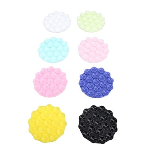 Jiawu Silicone Suction Cup Phone Case Mount 8Pcs, Double Side Strong Adhesive Cell Phone Holder for All Smartphones, Multi Purpose Car Mount with 19 Suction Cups — view 3