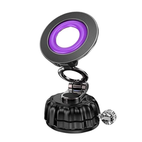 YEATTNGL Foldable Car Phone Holder 63mm with 3 Way, Purple — view 5