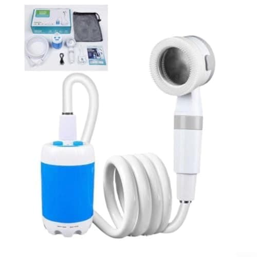 Vasiumic Rechargeable Portable Camping Shower Pump, Cordless Outdoor Shower Head Set, Compact Pump Camping, Hiking, Travel, Car & Pet Washing — view 3