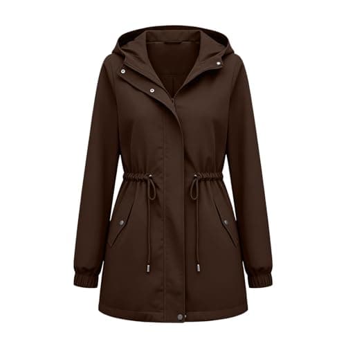 Znwerma women's rain jacket Waterproof Jacket Women Ladies Lightweight Jackets with Hood 2026 Windbreaker Rain Coat with Pockets Casual Long Sleeve Full Zip Raincoat Breathable Hiking Walking Coat — view 5
