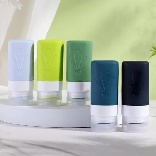 INSFIT Travel Bottles for Toiletries, CAA Approved 60ml Travel Size Containers, BPA Free Leak Proof Squeezable Silicone Tubes for Shampoo Conditioner Lotion Soap with Labels — view 6