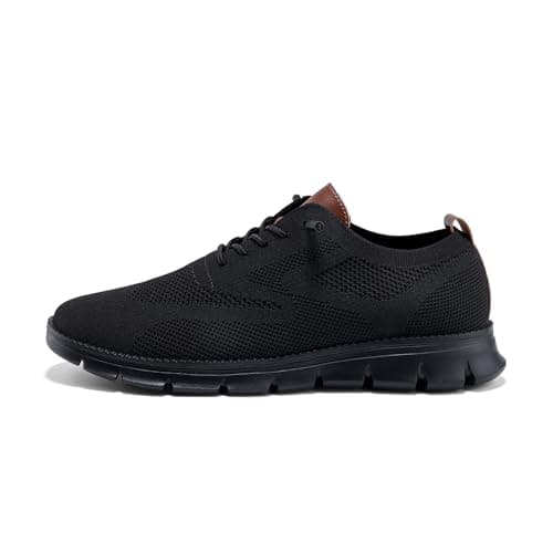 Wearbreeze Men’s Business Casual Oxford Sneakers – Lightweight Lace-Up Dress Shoes for Work, Travel & Daily Commute, Aterrimus, 8 UK — view 2