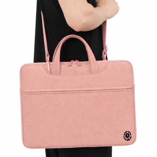 KCA_S3 Pink Stylish Laptop Briefcase 15-16 Inch ONLY MacBook Pro 15 16 M1 M2 M3 Pro Max Dell XPS 15 Inspiron HP Spectre x360 Victus Lenovo Legion IdeaPad ASUS VivoBook ZenBook Pro Acer Aspire Women