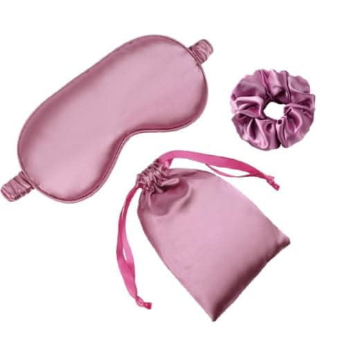 Imitation Satin Eye Mask Set for Sleeping & 3 in 1 Sleep Mask Blackout Kit(Silver) — view 6