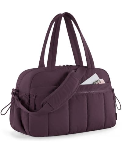 BAGSMART 24L Womens Gym Travel Bag, Weekend Overnight Cabin Bag, Wet Pocket