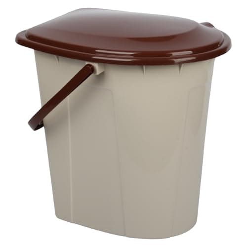Jolie Max 24L Portable Camping Toilet – Bucket-Style Loo with Hinged Seat & Lid, Lightweight & Sturdy, 41×35 cm • Height 42.5 cm – Ideal for Tents, Vans, Festivals, Garden/Renovation Backup (Beige) — view 6