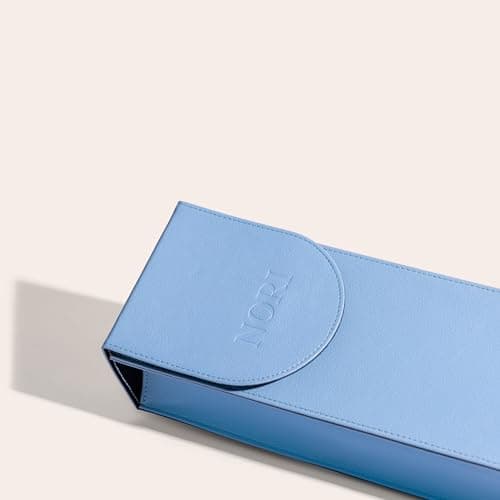 NORI Press Iron Steamer Travel Case, Heat Protectant Lining, Vegan Leather Storage Case for Mini Iron, Magnetic Snap Closure, 16.5 x 3.75 x 2.5 in - Blue — view 6