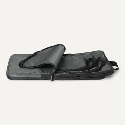 Amazon Essentials Ultralight Compression Packing Cubes, Recycled Fabric, 2 Zippers, 4-Pack, Grey, for Suitcases or Backpacks — view 4