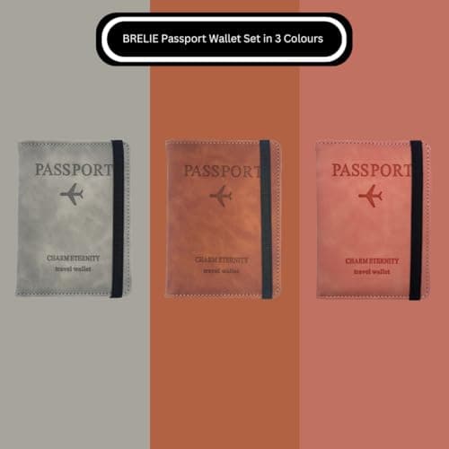 Passport Cover, Passport Holder Travel Wallet Organiser, Vegan Leather Passport Protector Cover, Passport Case Travel Document Holder for Women & Men, Passport, Business Cards, ID Card Holder (Brown) — view 3