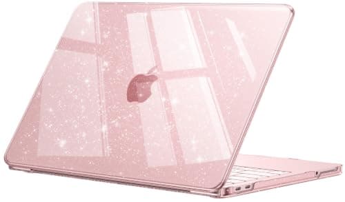 EooCoo for MacBook Neo Case 13 inch 2026 A18-Pro Glitter Crystal Pink