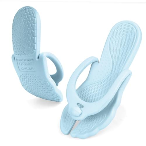 ZOORON Flip Flops for Women Men Travel Slippers Shower Shoes Foldable Bathroom Camp Beach Sandals Lightweight Non-Slip Quick Dry, 1pack-sky Blue, 7-8 Women/5.5-6 Men