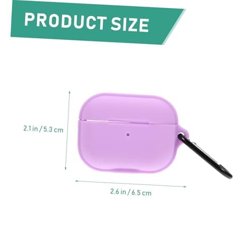 LOLIPPYY Magnetic Silicone Headphone Case for Wireless Earbuds, Wear-resistant Protector Cover, Compatible Earphone Box for Travel in Lavender Purple — view 2