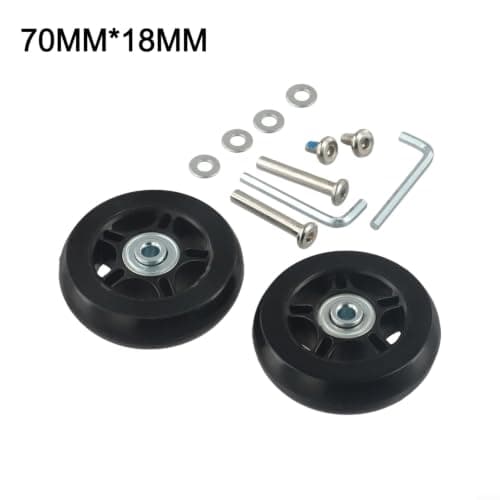 Silent Rubber Luggage Wheels 2pcs Repair Kit with Tools(70mm*18mm) — view 3