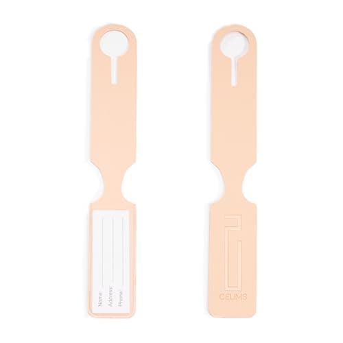 CELIMS - Suitcase Tag | Durable Luggage Name Holder | Luggage Tag | Travel Suitcase Accessory | Beige