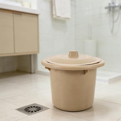 Portable Adult Potty Bucket with Lid, Thickened Plastic Bedside Urinal — view 6