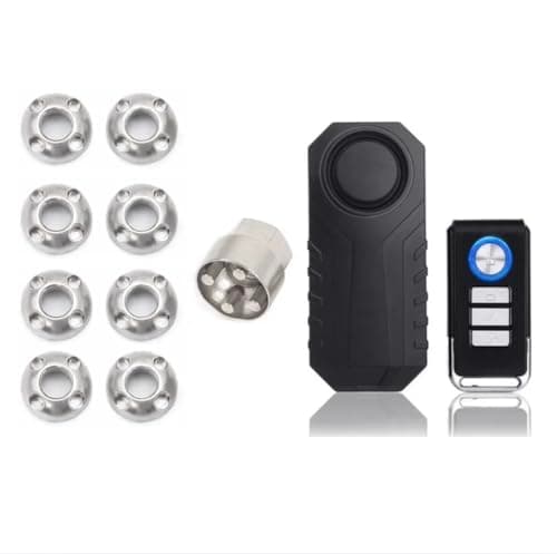 8 x Fits Tent Box/Roof Tent - Anti-Theft Prevention Security Nuts, Tamperproof Locking Set + 113db Roof Tent Security Motion Sensing Anti-Theft LOUD DETERRENT Alarm BUNDLE - Fits Tentbox
