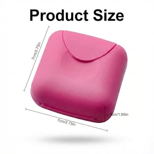 Hopzab 2 Pcs Travel Soap Box Small Size Square Soap Dish with Sealed Lid Portable Waterproof and Leakproof Case Holder for Home Bathroom Outdoor Gym Vacation Travel,Rose Red — view 2
