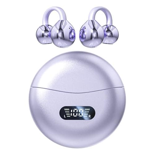 Cryfokt AI Language Translation Earbuds Translator Device Lightweight Portable Earbuds for Travel Business Learning, Supports 144 Languages (Purple) — view 6