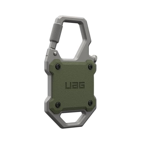 URBAN ARMOR GEAR UAG Designed for AirTag Case with Built-in Bottle Opener Monarch - Hard Shell Lock Case AirTag Holder with Durable Locking Carabiner for Keys, Luggage & Bags, Olive Drab/Silver — view 6