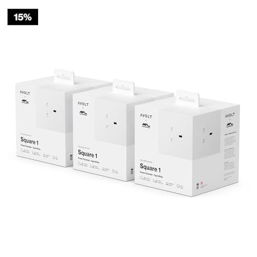 Avolt Square 1 Stylish Extension Lead Cube, 1.8m, 3 UK Sockets & 2 USB-C — view 2