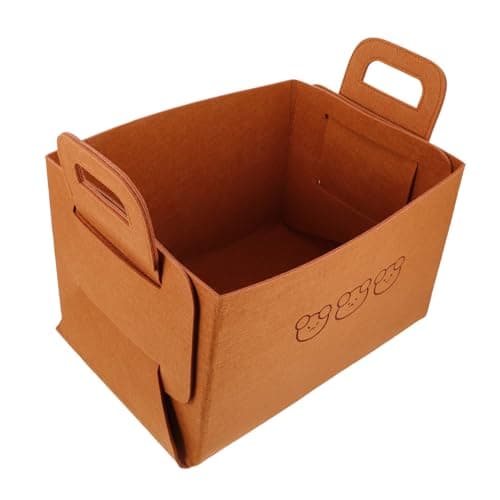 Cabilock Car Trunk Storage Organizer Tote Bag Large Brown Felt