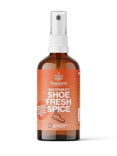 Benatural Essentials Shoe Fresh Spice Antibacterial Colloidal Silver Deodoriser with Cinnamon, Grapefruit & Lemon Essential Oil 100ml