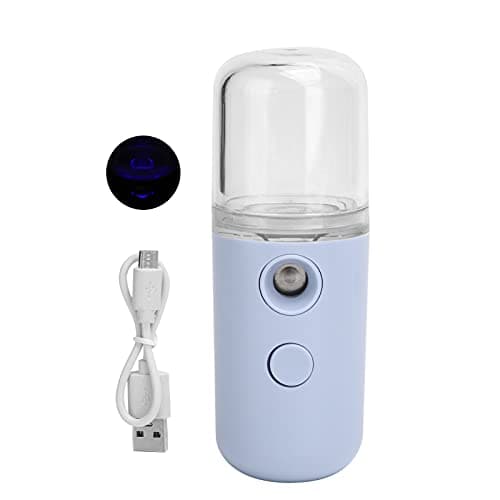 XOYIXOYI Facial Mist Spray, for All Skin Types, Portable Water Atomizer, Fine Mist Hydration, USB Rechargeable, Travel Size (Light Purple)