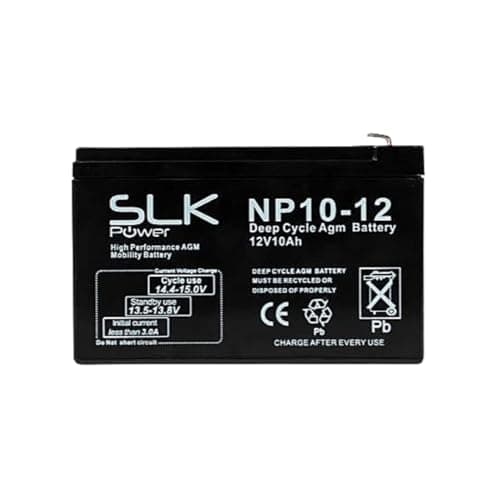 SLK Power Mobility Scooter AGM Battery Pair of 2 x 12v 10ah Reliable And long Lasting Replacement Batteries For Electric Scooters And Wheelchairs — view 5